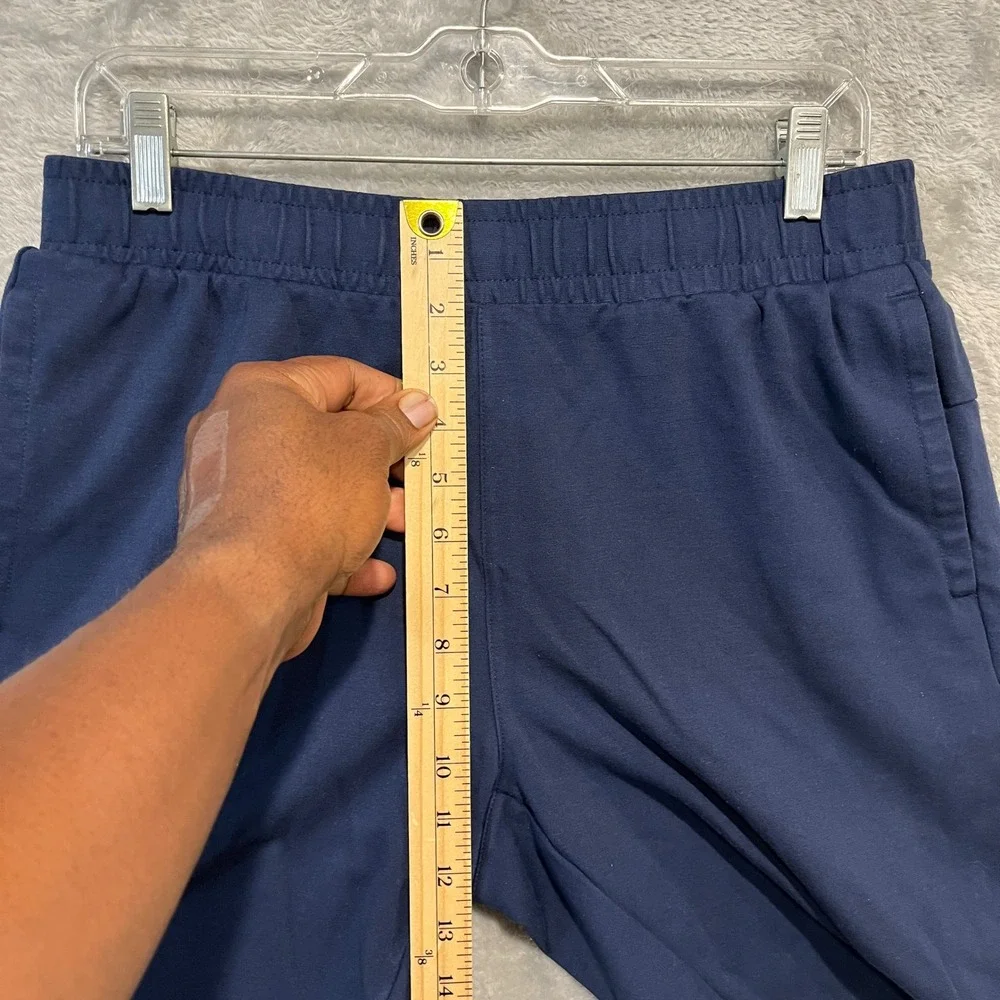 Member's Mark Luxe Short Men M Blue Athletic Knit Zipper Pocket C31318